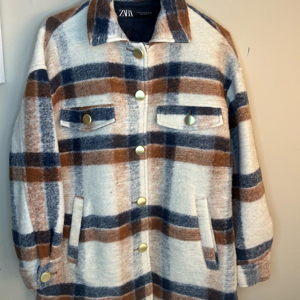 ZARA (Zara) Premium Check Shirt Jacket Women's Outerwear Used Medium